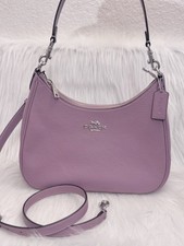 NWT Coach Purse Teri Hobo Pebbled Leather Bag CV935 w/Dust Bag  Silver/Jasmine