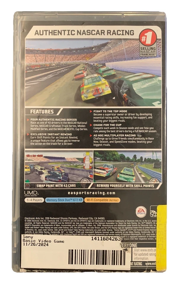 NASCAR by EA Sports (Sony PlayStation Portable, PSP 2006) CIB - Image 2 of 4