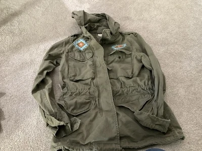 Denim & Supply Ralph Lauren Field Jacket Women’s Sm Army Green Aztec Turquoise - Image 1 of 4