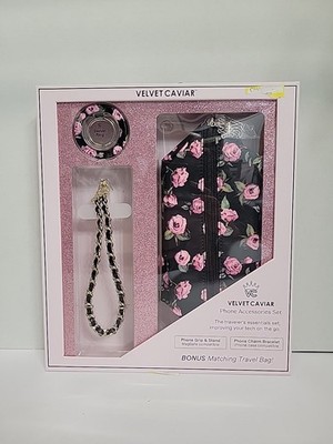 VELVET CAVIAR Phone Accessories Set - Pink Rose Floral