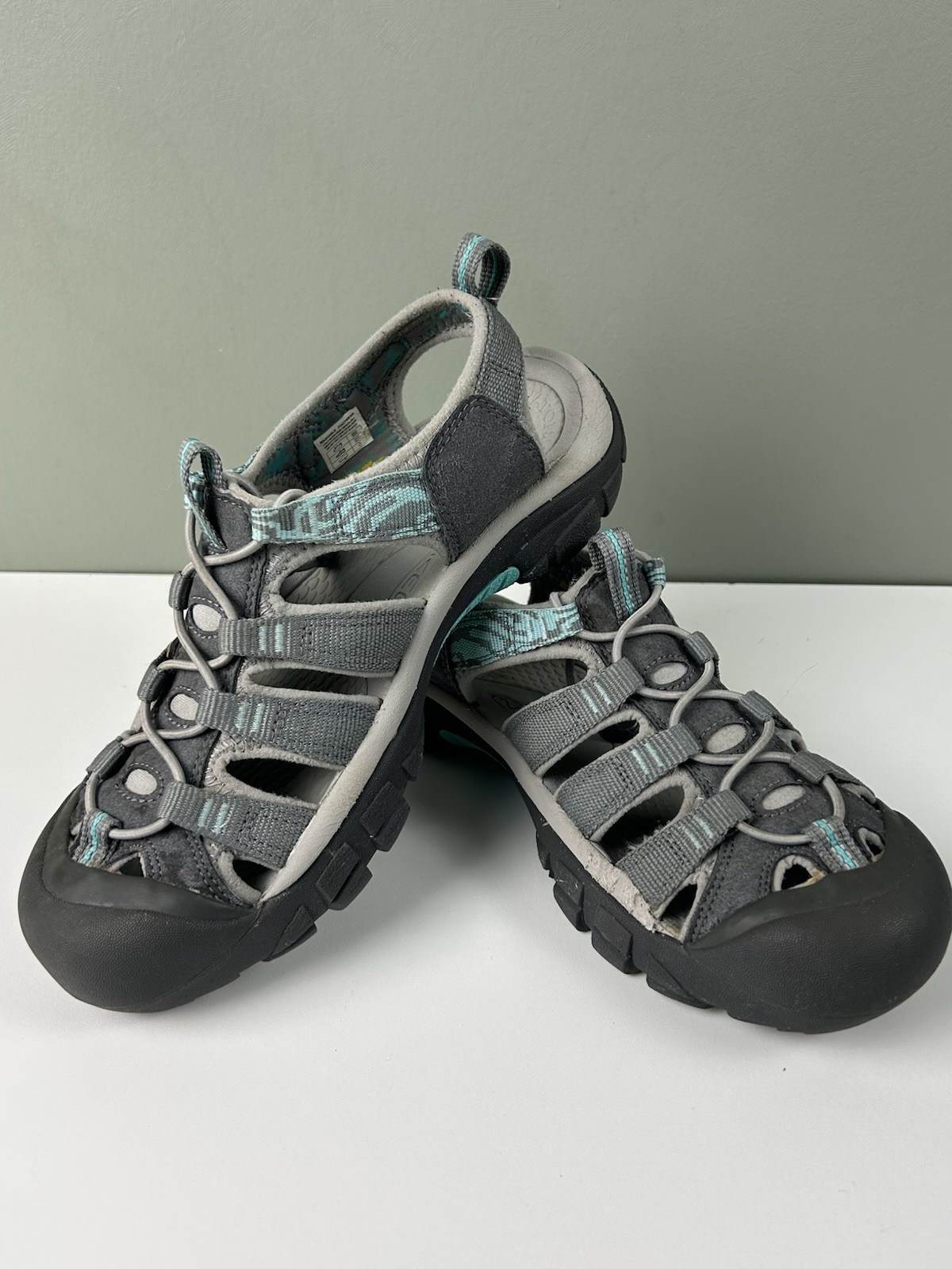 Sandali KEEN Newport H2 taglia 8 5 escursionismo acqua punta chiusa turchese grigio acqua