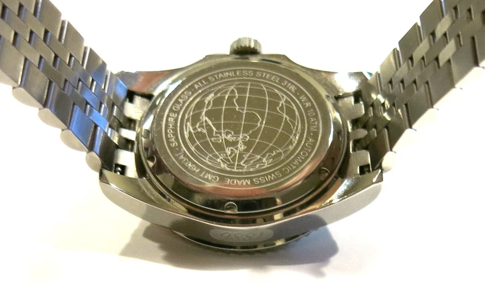 Reloj para hombre Mathey-Tissot GMT automático esfera azul hecho en Suiza - H903ATBO Foto 4 de 4