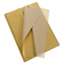 50Pcs Lightweight Golden Tissue Paper for Gift Wrapping and Crafting Decoration