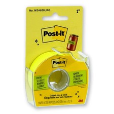 Post-it Label on-a-roll 658LRG, Neon Green, 1" x 700" Removable Labeling Tape