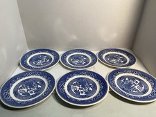 6  Vintage Royal China Willow Ware Blue Willow 6 3/8 Inch Plates 3487