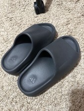 adidas yeezy Men's Black Comfort Slide Sandals with Logo