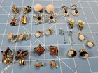 Vintage Clip On Earring Jewelry Estate Lot Costume Gold Silver Tone Mix 14 Pair