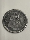 1857 Seated Liberty Silver Half Dollar