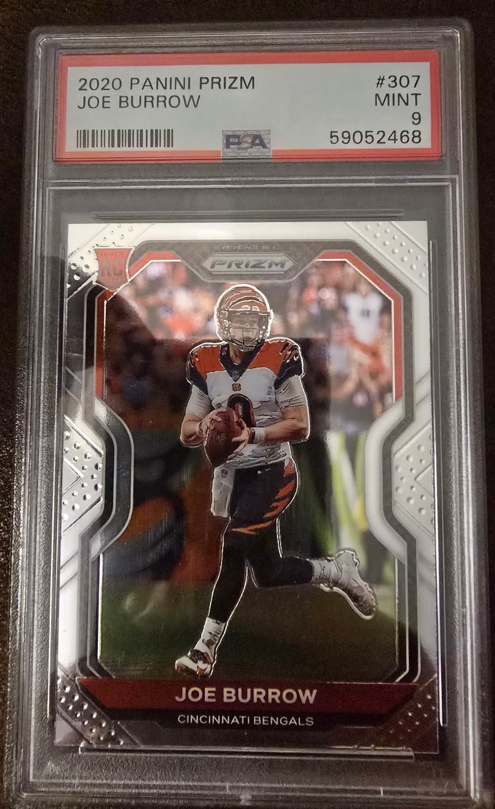 2020 Panini Prizm Joe Burrow Rookie #307 PSA9 