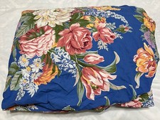 Vintage Ralph Lauren MELISSA on Blue Floral King Fitted Sheet