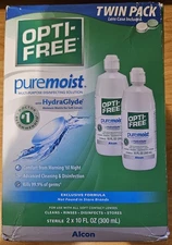 Opti-Free Puremoist Multi-Purpose Disinfecting Solution With HydraGlyde, Twin...
