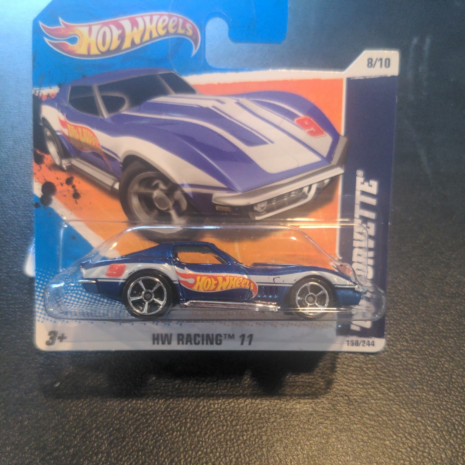 HOT WHEELS '69 CORVETTE HW RACING 11 SHORT CARD 158/244
