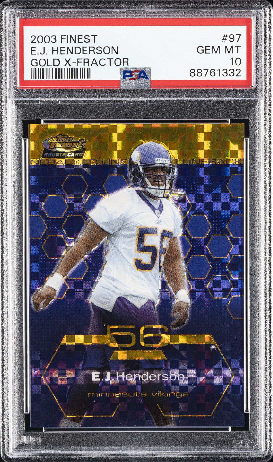EJ Henderson Finest #97 Gold X-Fractor