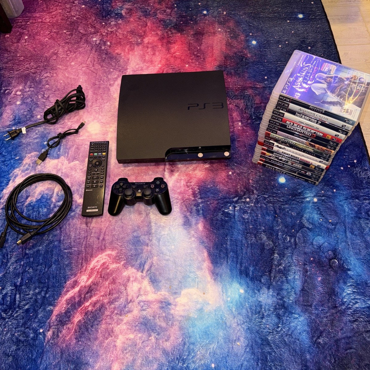 Sony PlayStation 3 Slim 250GB System PS3 CECH2001B & Huge 18 Game