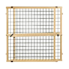 North States 4618A Wire Mesh Gate, Wood, Vinyl Coated, 32 in H x 29-1/2 to 50...