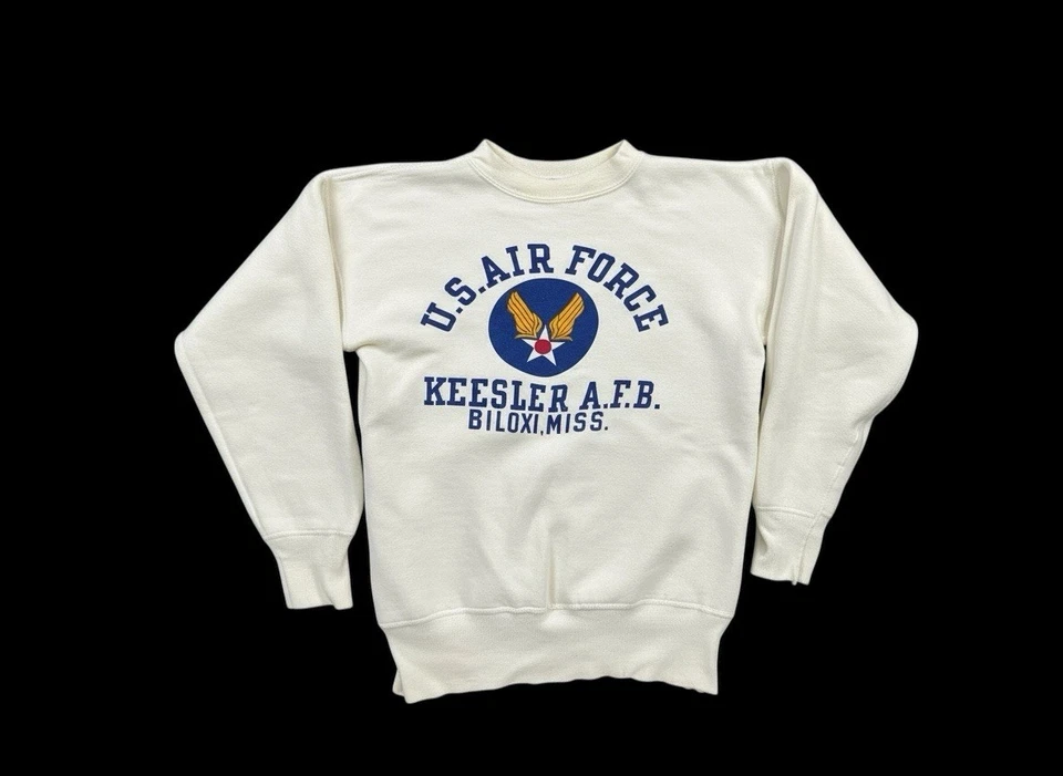 Sudadera True Vintage Años 50 Campeón Hombre Correr Fuerza Aérea de los Estados Unidos Keesler A.F.B. Foto 2 de 4