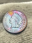 1862 Indian Head Cent Penny, Nice High Grade Toned, Beautiful Gem AU++++