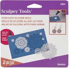 Sculpey Tools Oven-Safe Silicone Mold-Mandala