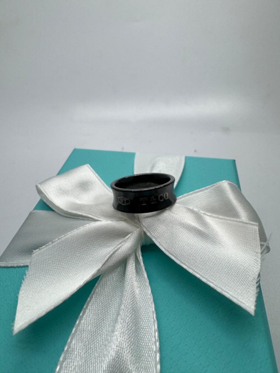 Tiffany & Co. Titanium 1837 Black Medium Band Ring Sz 6 | eBay Tiffany & Co. Titanium 1837 Black Medium Band Ring Sz 6 | eBay