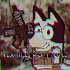 Bluey, Pedophiles Aren't People Vinyl 3" Die Cut Sticker