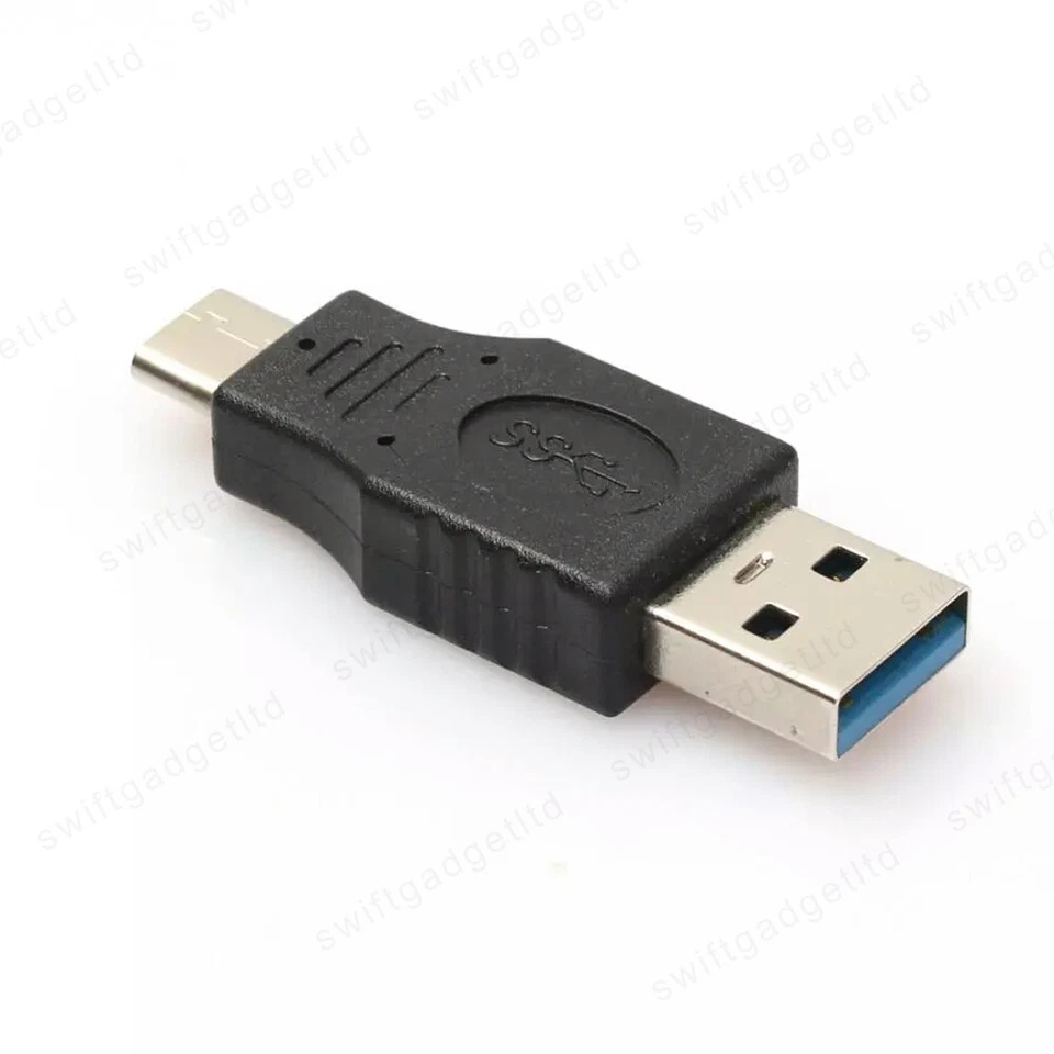 USB 3.0 Type A Male to USB 3.1 Type C Male Data Charging Charger USB-C Adapter - Image 3 of 4