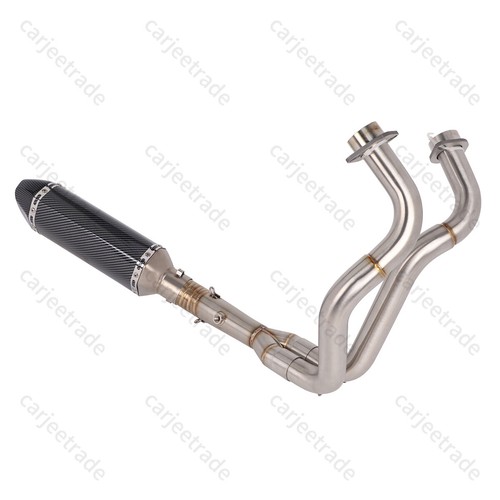 Motorcycle Exhaust Slip on Muffler Full System Pipe for YAMAHA MT07 FZ07 14-21 - Picture 3 of 12