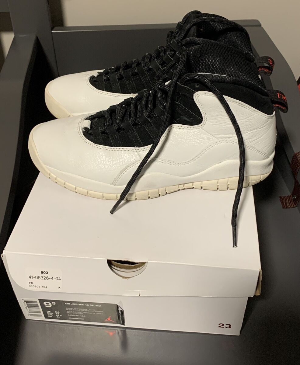 RARE Air Jordan 10 Retro (I'm Back) 3.18.95 Stats Soles RARE Air Jordan 10 Retro (I'm Back) 3.18.95 Stats Soles