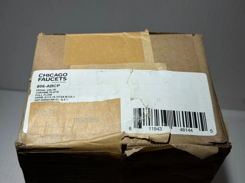 Chicago Faucets 806-ABCP Válvula de Pedal Placa Cromada Flujo Completo Foto 2 de 4