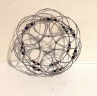 FOLDING SILVER & BEEDS- WIRE MANDALA MEDITATION AID Puzzle | Fidget puzzle — photo 1