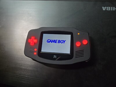 Nintendo GBA Ultimate Modded Matte Black/ IPS Screen /USB C Battery /Button Leds