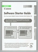 Canon Powershot S50 Software Starter Guide Replacement Guide ONLY