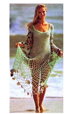 HÄKELANLEITUNG Kopie Beachcomber Maxikleid Überwurf 32-36 cm 113