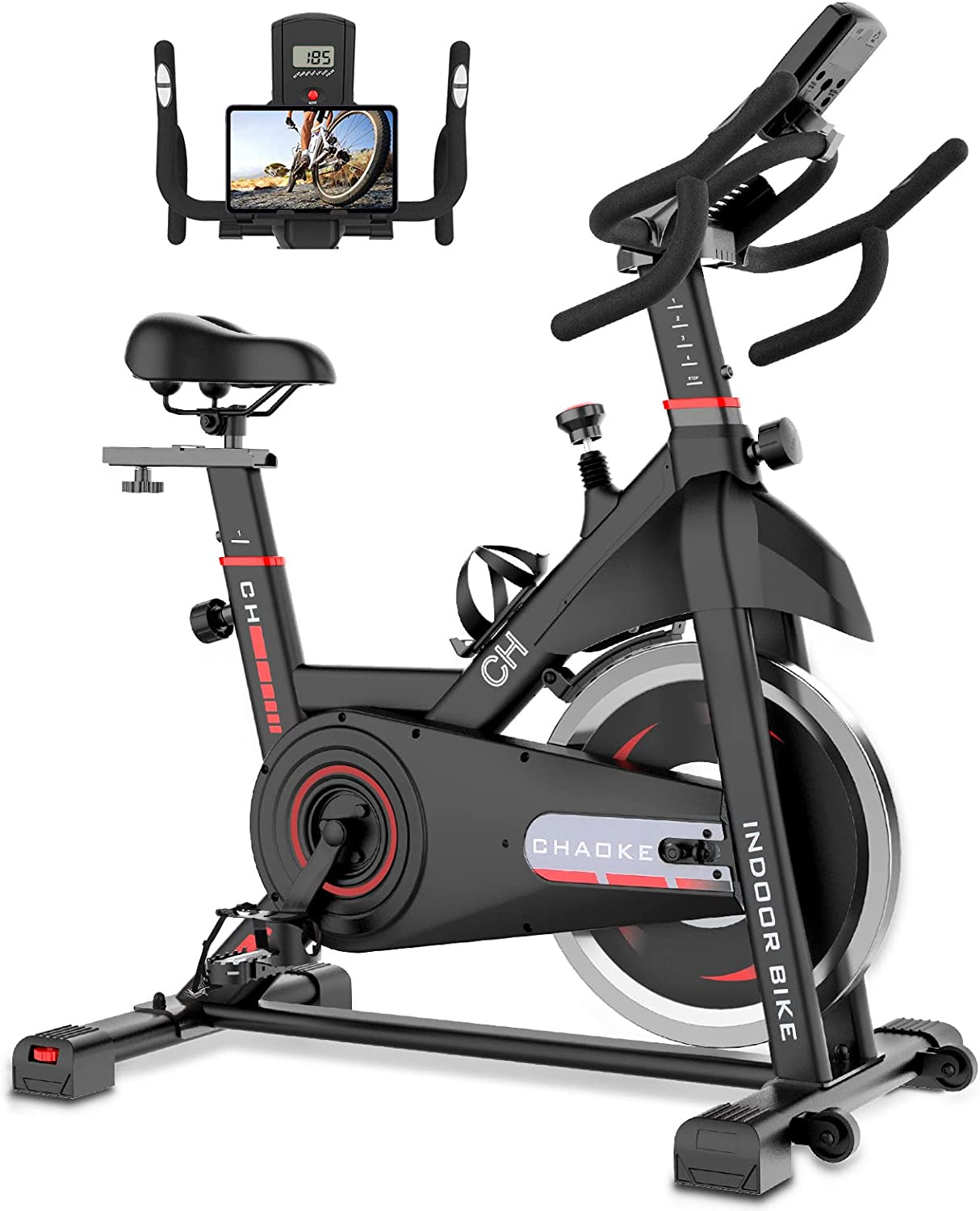 Exercise Bike,  Magnetic Resistance/Brake Pad Stationary Bike for Home, Indoor C