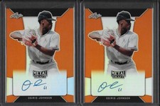 2018 Leaf Metal Draft OSIRIS JOHNSON Orange Prismatic Auto RC /7 Marlins