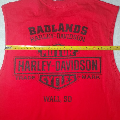 NWOT BADLANDS HARLEY DAVIDSON Wall, South Dakota Black Sleeveless T-Shirt Size M - Picture 4 of 7