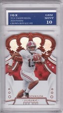 TUA TAGOVAILOA ROOKIE CARD 2020 Crown Royale RARE DIE-CUT Football GEM MINT 10!