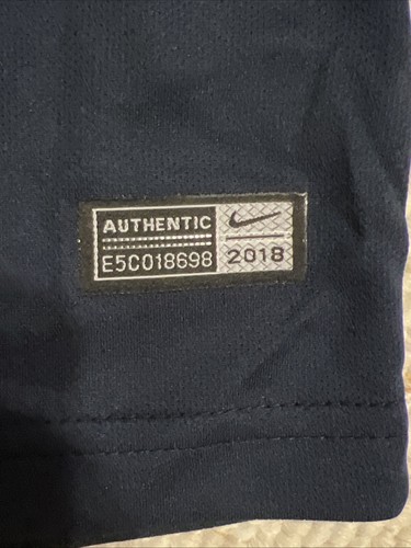 Nike Youth Jersey FFF France Size 24 NEW NWT 2018 #8 2-Sided Blue Button - Picture 7 of 8