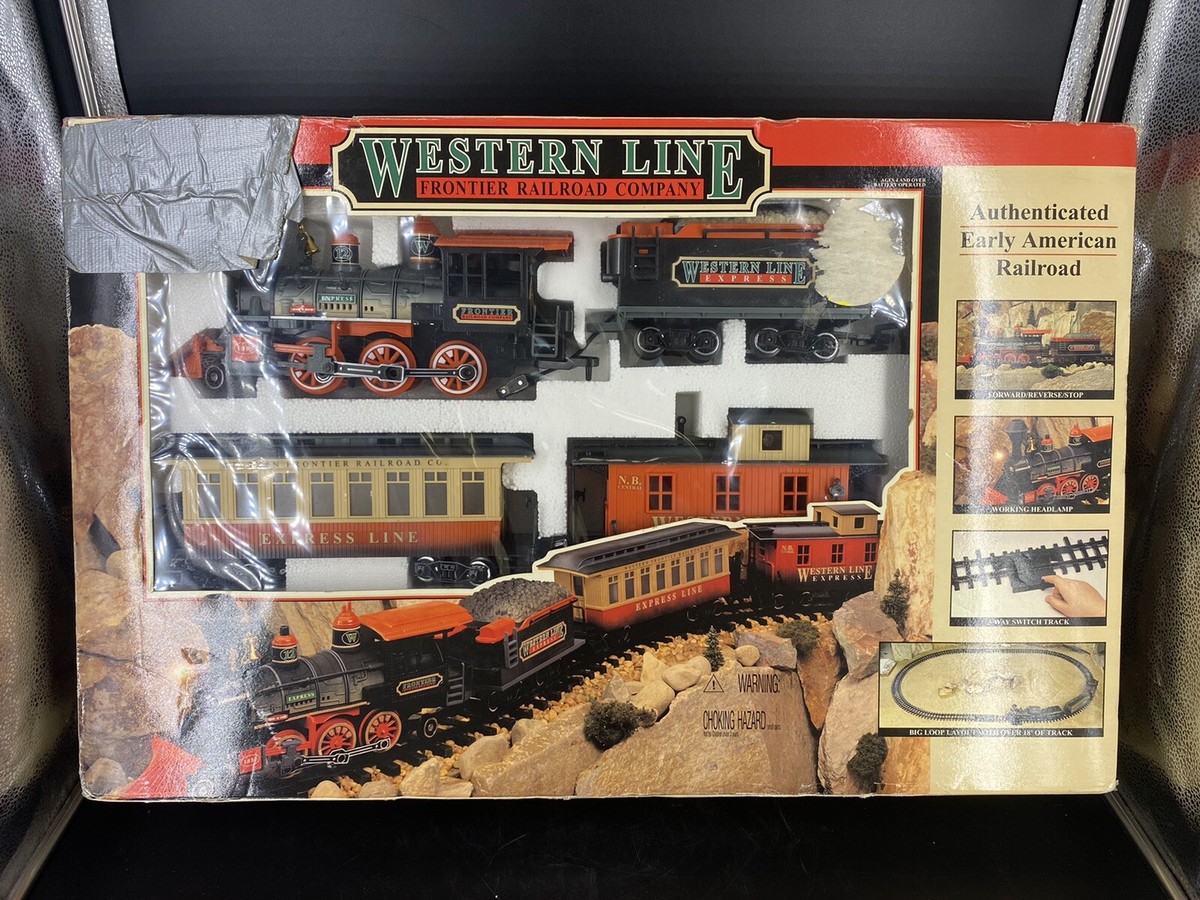 New Bright Western Line Frontier Railroad Company Battery Operated