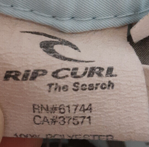 Rip Curl Mens Board Shorts Surf Size 34 Light Blue Black Cargo Pocket Drawstring - 第 6/8 張圖片