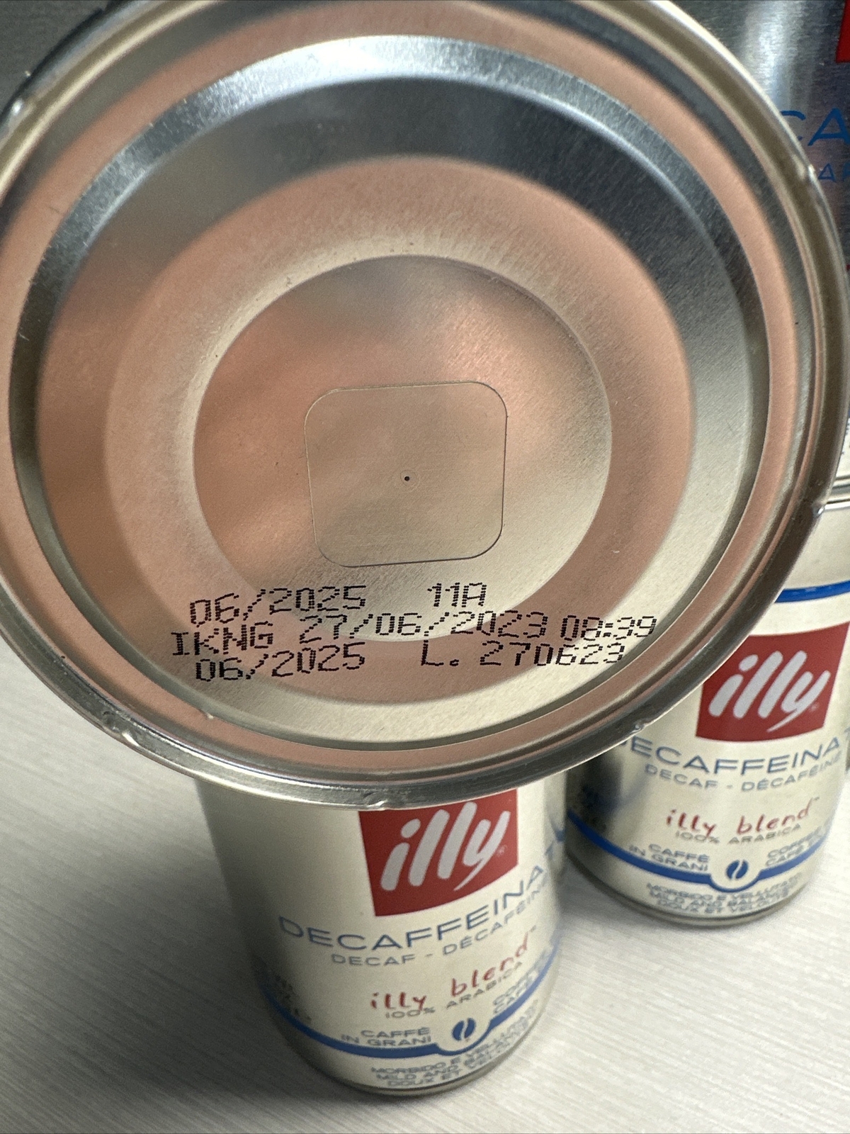6 NEW Illy Decaffeinato Decaf Whole Bean Coffee 250g (6) BB Date 06-2025