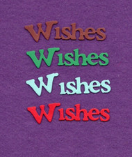WISHES  2 die cuts scrapbook cards