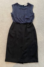 Ann Taylor Loft Dress Size 0 Blue Black Great Condition