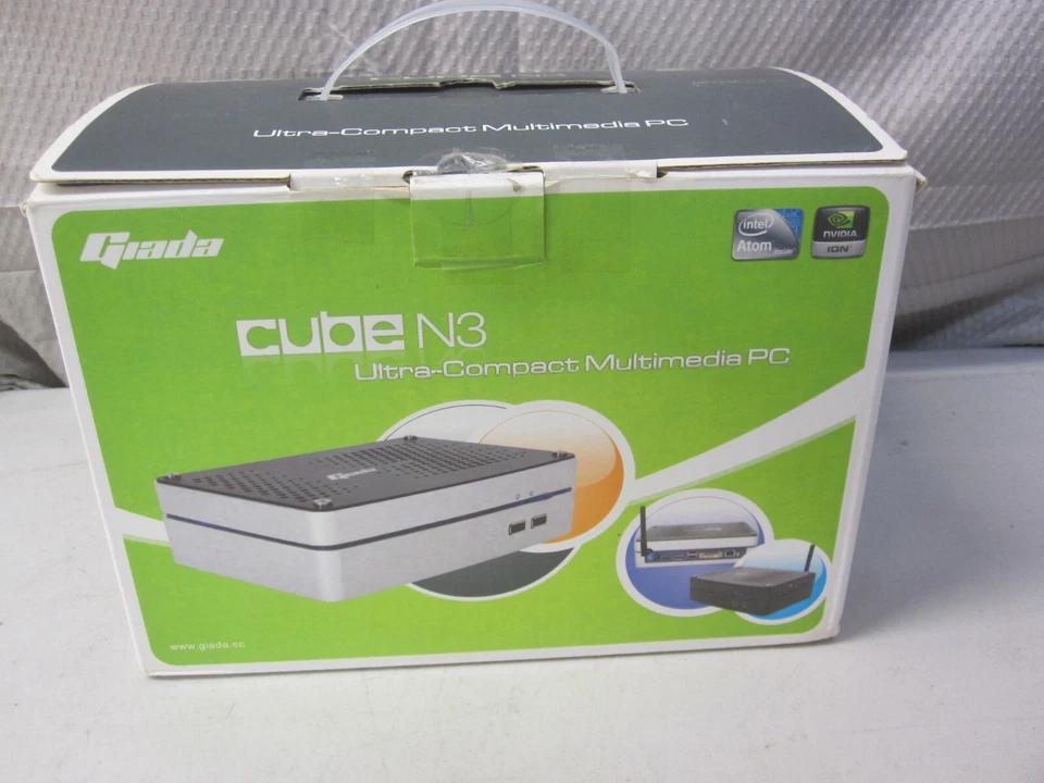 Giada Cube N3 Ultra Compact Multimedia PC w/ Intel Atom N330 and NVIDIA ION GPU - Image 2 of 4