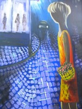 Eliano FANTUZZI (Verona 1909-Roma 1987) Notturno cittadino OLIO su TELA cm 70x50