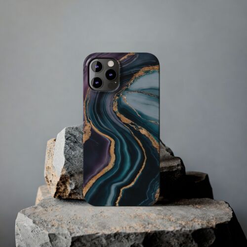Für iPhone 16 Pro Max, 15, 14, 13-11 Slim Handyhülle, Luxus Marmor Design Cover - Bild 63 von 83