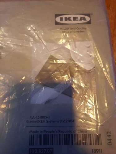 LYDIA FJARIL BY IKEA Pair of Curtains - 57 x 69 " Panels White Blue NEW - Picture 5 of 7