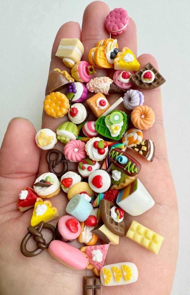 30 pcs clay cupcake miniature 1:12 sweet food dessert chocolate