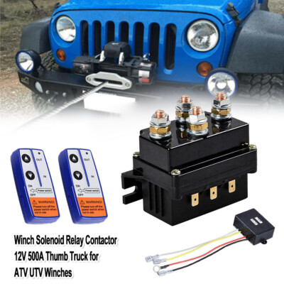 12V 500A Winch Relay Contactor Heavy Duty 12V Winch Relay Solenoid – Up To 500A, Fits 8000-12000LB Winches 12 V Atv Winch - Foto 6