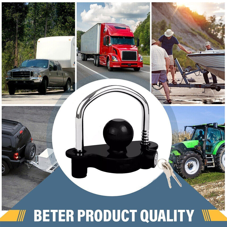 2X Coupler Lock Trailer Locks Ball Hitch Trailer Hitch Lock Heavy-Duty ...