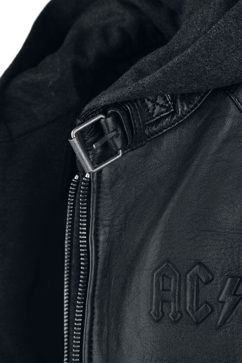 Rock & Roll Will Never Die AC/DC Leather Jacket Hard Rock Band | eBay
